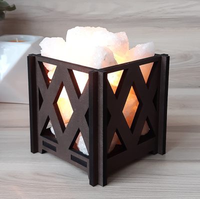 Светильник соляной Корзина Ромбы 1,8кг фото в интернет-аптеке "Фармсервис"