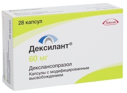 Дексилант капсулы с модифицированным высвобождением 60мг №28 фото в интернет-аптеке "Фармсервис" Дексилант капсулы с модифицированным высвобождением 60мг №28 фото в интернет-аптеке "Фармсервис"