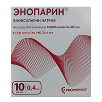 Энопарин раствор для инъекций 10000анти-Ха МЕ/мл x 400мкл №10 