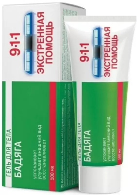 911 Экстренная помощь Бадяга гель для тела от синяков и ушибов 100мл фото в интернет-аптеке "Фармсервис"