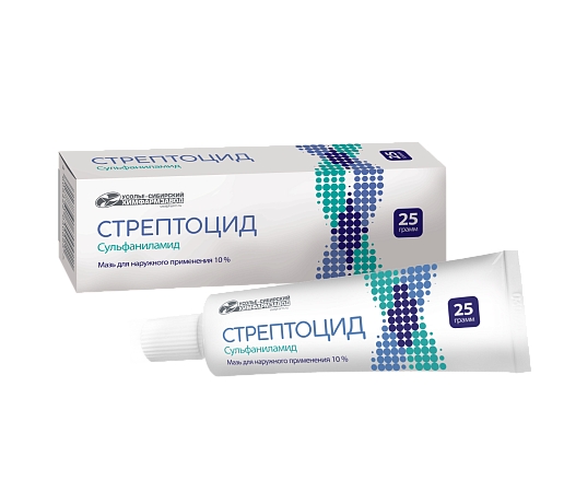 Стрептоцид мазь для наружного применения 10% x 25г №1 фото в интернет-аптеке "Фармсервис"