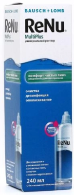 Раствор для контактных линз RENU Multi Plus 240мл + контейнер фото в интернет-аптеке "Фармсервис"