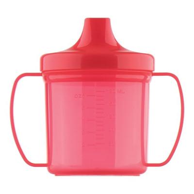 Поильник LUBBY (арт.13971) "Джаст Лабби" с ручками и шкалой, твердый носик 180мл