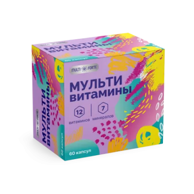 Мультивитамины (витамины и минералы) для взрослых MultiForte капсулы №60