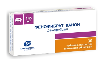 Фенофибрат Канон таблетки, покрытые плёночной оболочкой 145мг №30 фото в интернет-аптеке "Фармсервис"
