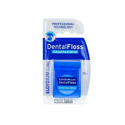 Зубная нить ЭЛЬГИДИУМ КЛИНИК с хлоргексидином вощеная 50м Зубная нить ЭЛЬГИДИУМ КЛИНИК с хлоргексидином вощеная 50м