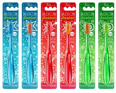 Зубная щетка детская РОКС Junior (от 6 до 12 лет) мягкая
