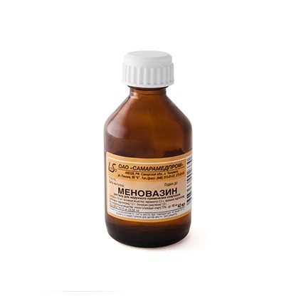 Меновазин раствор для наружного применения, [спиртовой] 1г/100мл+2.5г/100мл+1г/100мл x 40мл №1 фото в интернет-аптеке "Фармсервис"