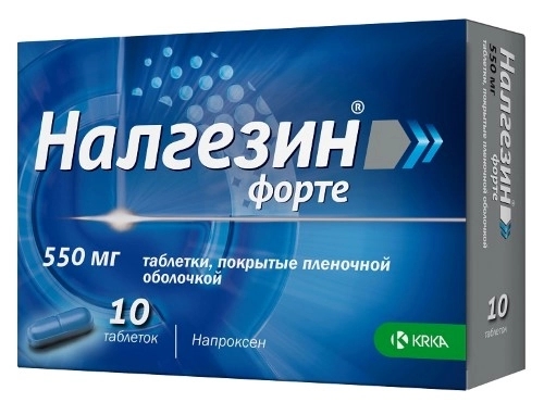 Налгезин форте таблетки, покрытые плёночной оболочкой 550мг №10 фото в интернет-аптеке "Фармсервис"