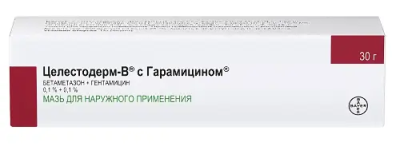 Целестодерм-В с гарамицином туба(мазь для наружного применения) 0,1% + 0,1% 30г №1 фото в интернет-аптеке "Фармсервис"