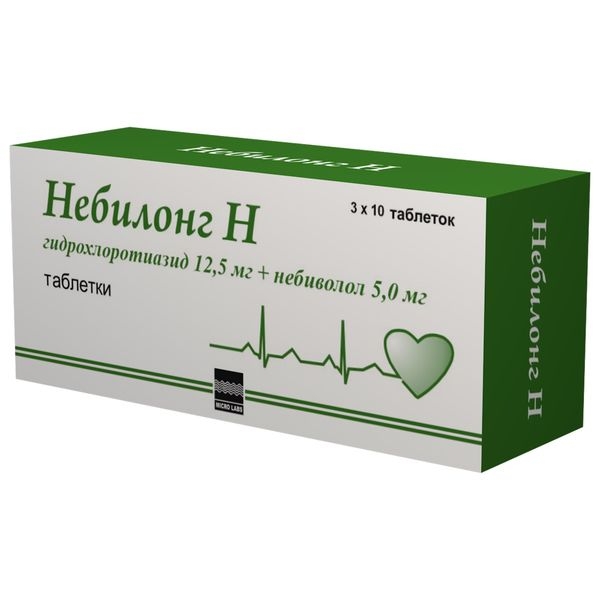 Небилонг Н таблетки 12.5мг+5мг №30 фото в интернет-аптеке "Фармсервис"