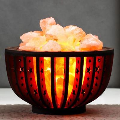 Светильник соляной Ваза с камнями темная 2,5-3кг