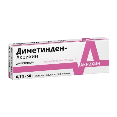 Диметинден-Акрихин гель для наружного применения 0.1% x 50г №1 фото в интернет-аптеке "Фармсервис"