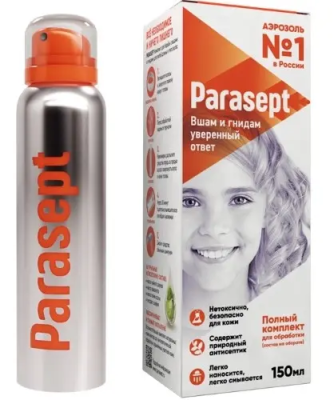 Parasept (Парасепт) средство аэрозоль 150мл (педикулицидное) Parasept (Парасепт) средство аэрозоль 150мл (педикулицидное)