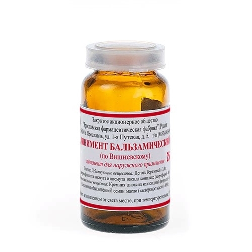 Линимент бальзамический (по Вишневскому) линимент для наружного применения 3г/100г+3г/100г x 25г №1 фото в интернет-аптеке "Фармсервис"