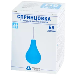 Спринцовка ПВХ Б №9 (твердый наконечник) (индивидуальная упаковка)