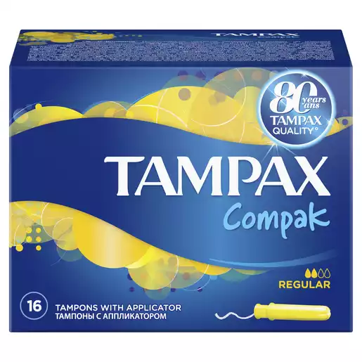Тампоны гигиенические Tampax Compak Regular №16 с аппликатором  фото в интернет-аптеке "Фармсервис"