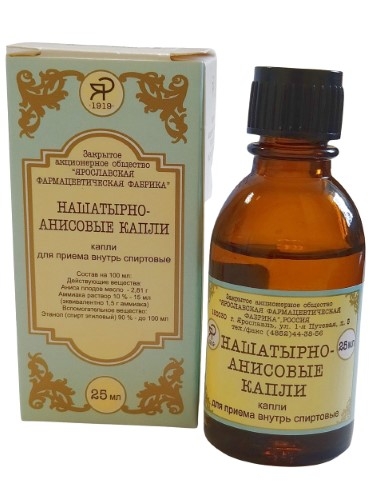 Нашатырно-анисовые капли капли для приема внутрь [спиртовые] 1.5г/100мл+2.81г/100мл x 25мл №1 фото в интернет-аптеке "Фармсервис"