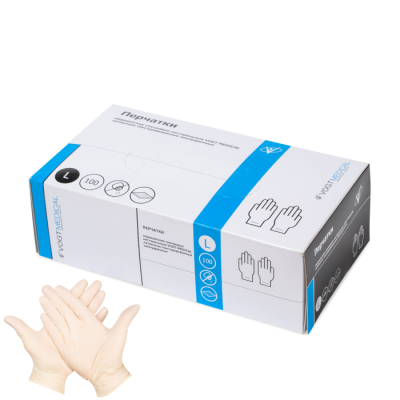 Перчатки медицинские смотровые нестерильные VOGT MEDICAL латексные текстурированные неопудренные №1, размер S