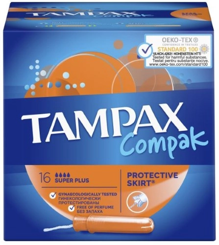 Тампоны гигиенические Tampax Compak Super Plus №16 с апплик. фото в интернет-аптеке "Фармсервис"