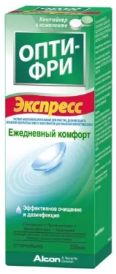 Раствор для контактных линз OPTI-FREE Express 355мл + контейнер