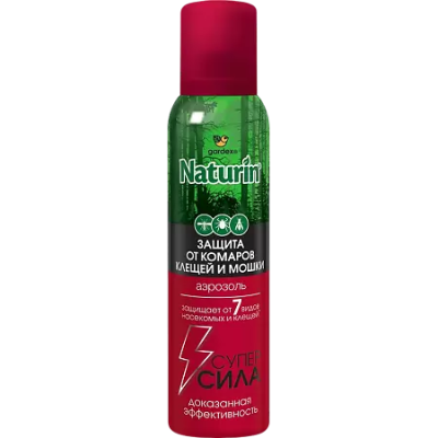 Гардекс Натурин Супер Сила "3в1 аэрозоль от комаров, клещей и мошки 150мл
