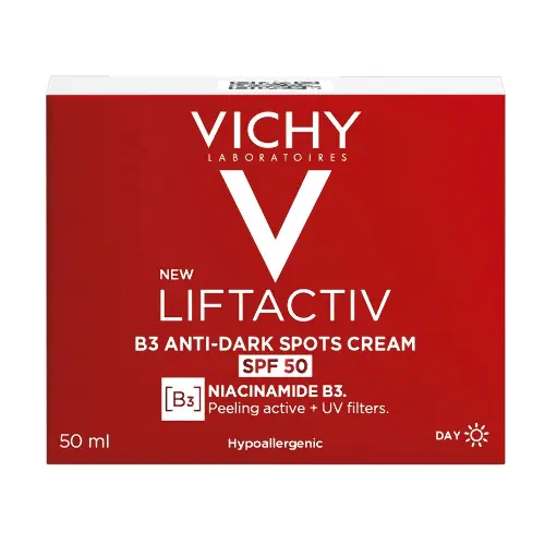 VICHY LIFTACTIV крем дневной с витамином В3 против пигментации SPF-50 50мл фото в интернет-аптеке "Фармсервис"