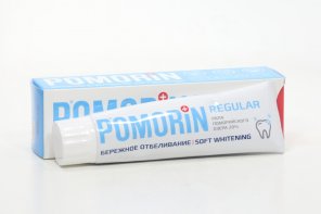 Зубная паста ПОМОРИН (Pomorin) регулар Бережное отбеливание 100г фото в интернет-аптеке "Фармсервис"
