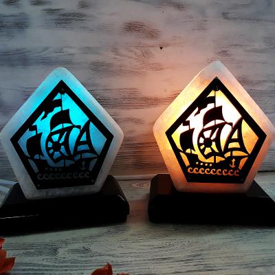 Светильник соляной Корабль малый 1,4-1,7кг белый фото в интернет-аптеке "Фармсервис"