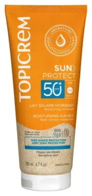 Молочко TOPICREM SUN PROTECT увлажняющее солнцезащитное SPF-50+ 200мл