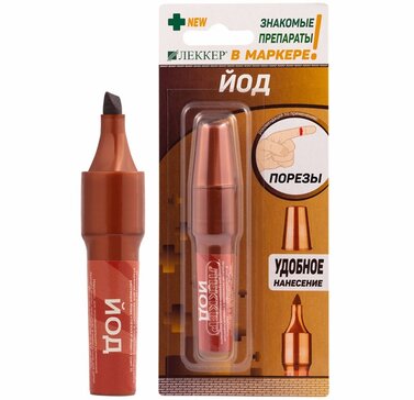 Леккер-Йод-2 фломастер 5% 5мл (тип 2) фото в интернет-аптеке "Фармсервис"