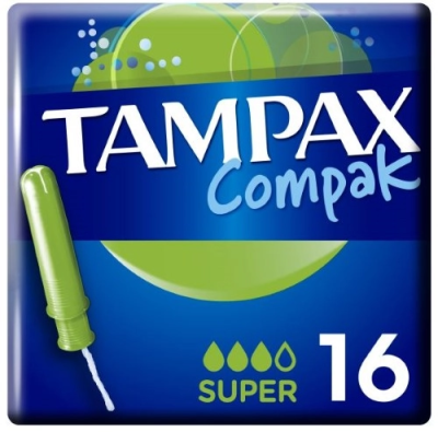 Тампоны гигиенические Tampax Compak Super №16 с аппликатором 