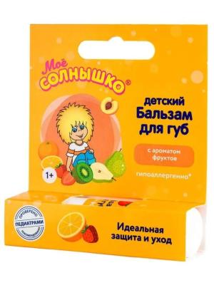 Бальзам для губ МОЕ СОЛНЫШКО фрукты 2,8г фото в интернет-аптеке "Фармсервис"