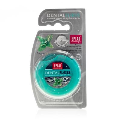 Зубная нить СПЛАТ PROFESSIONAL DENTAL FLOSS тонкая мятная с волокнами серебра 30мл Зубная нить СПЛАТ PROFESSIONAL DENTAL FLOSS тонкая мятная с волокнами серебра 30мл