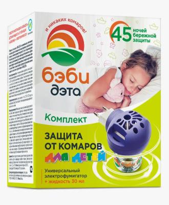 ДЭТА-Бэби Insecto фумигатор + жидкость от комаров 30мл (45 ночей) ДЭТА-Бэби Insecto фумигатор + жидкость от комаров 30мл (45 ночей)
