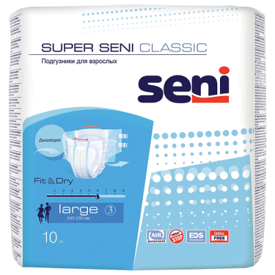Подгузники для взрослых Super Seni Classic Large №10