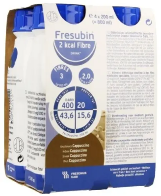 Фрезубин напиток 2ккал со вкусом капучино 200мл №4 (бутылка) с пищевыми волокнами фото в интернет-аптеке "Фармсервис"