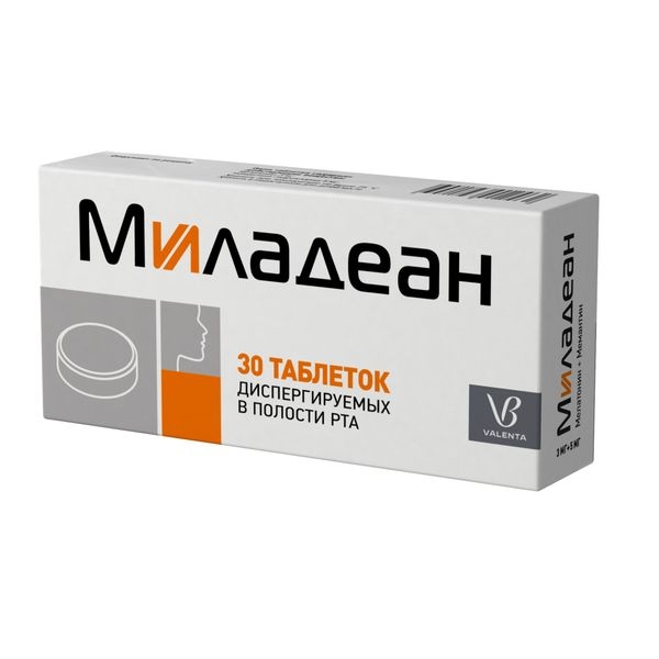 Миладеан таблетки, диспергируемые в полости рта 3мг+5мг №30 фото в интернет-аптеке "Фармсервис"