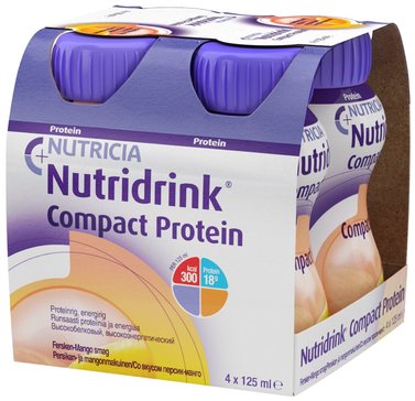 Смесь питательная Nutridrink Compact Protein персик/манго  (Нутриция)  для энтерального питания 125мл №4 фото в интернет-аптеке "Фармсервис"