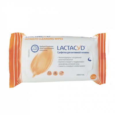 Лактацид салфетки для интимной гигиены №15