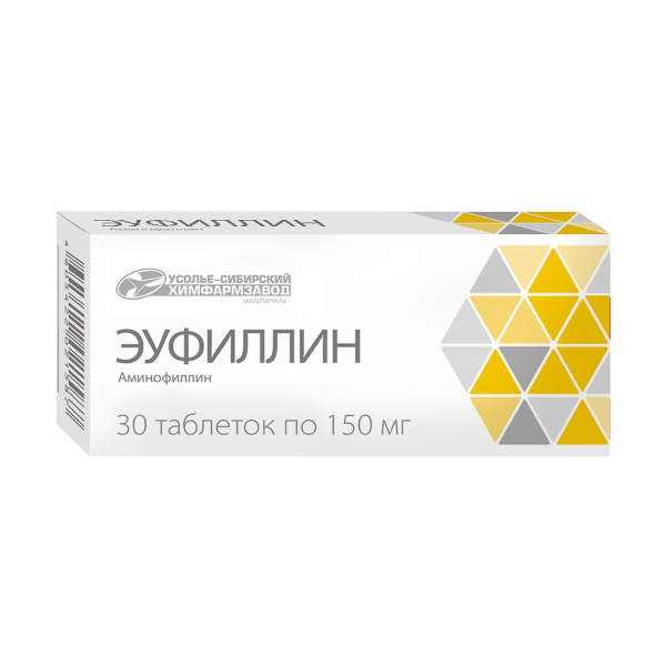 Эуфиллин таблетки 150мг №30 фото в интернет-аптеке "Фармсервис" Эуфиллин таблетки 150мг №30 фото в интернет-аптеке "Фармсервис"
