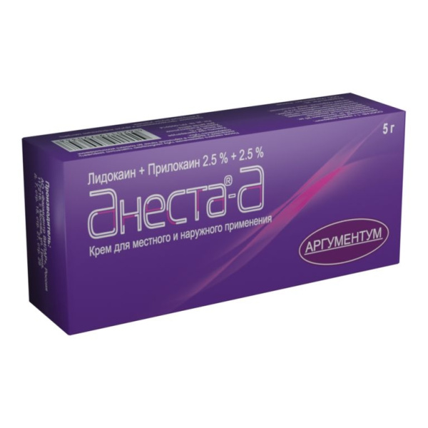 АНЕСТА-А крем для местного и наружного применения 2.5%+2.5% x 5г №1 фото в интернет-аптеке "Фармсервис"