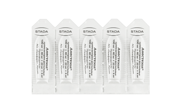 Анестезол суппозитории ректальные  №10 фото в интернет-аптеке "Фармсервис"