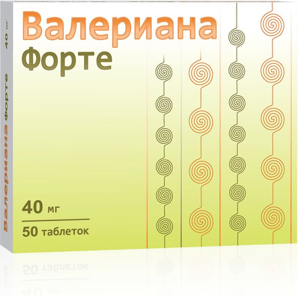 Валериана Форте таблетки, покрытые плёночной оболочкой 40мг №50 фото в интернет-аптеке "Фармсервис"
