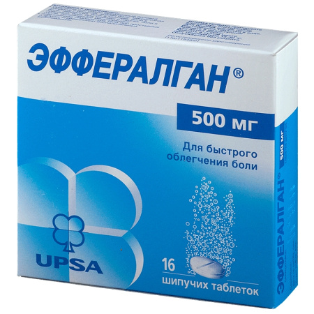 Эффералган таблетки шипучие 500мг №16 детальное фото в интернет-аптеке "Фармсервис"