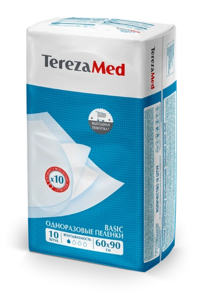 Пеленки Tereza Med Basic одноразовые 60 x 90 №10 фото в интернет-аптеке "Фармсервис"