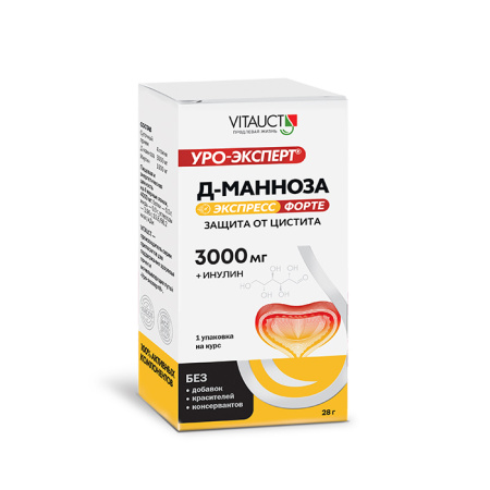 Витаукт Д-Манноза Экспресс форте флакон (порошок для приготовления раствора для приема внутрь) 28г детальное фото в интернет-аптеке "Фармсервис"