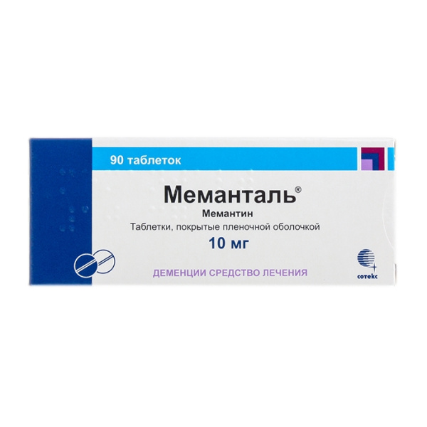 Меманталь таблетки, покрытые плёночной оболочкой 10мг №90 фото в интернет-аптеке "Фармсервис"