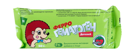 Феррогематоген пастилки жевательные  50г детский детальное фото в интернет-аптеке "Фармсервис"