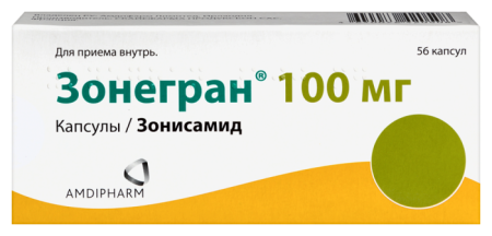 Зонегран капсулы 100мг №56 детальное фото в интернет-аптеке "Фармсервис"